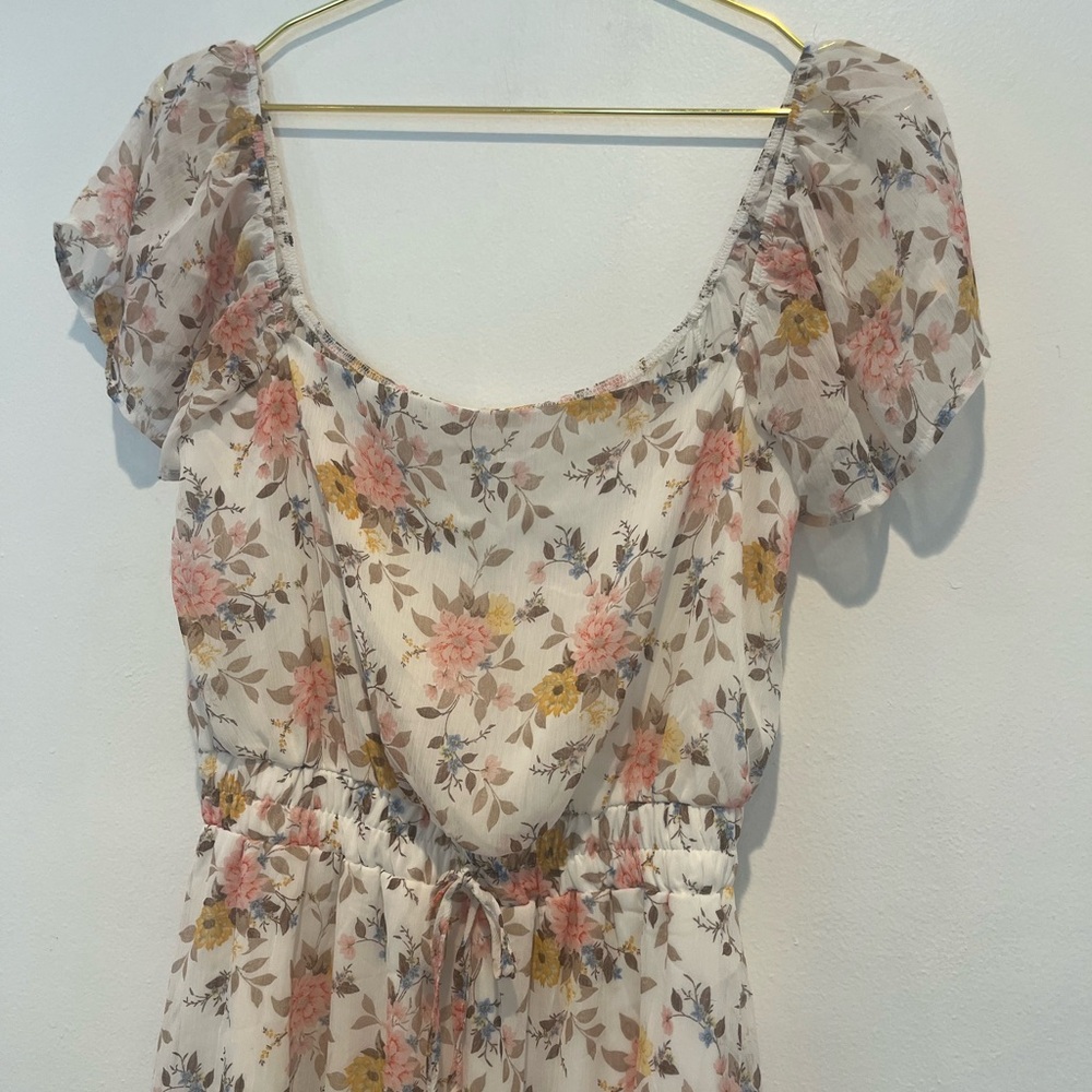 Francesca’s Mi Ami Floral Mini Dress Size Large - Picture 6 of 7